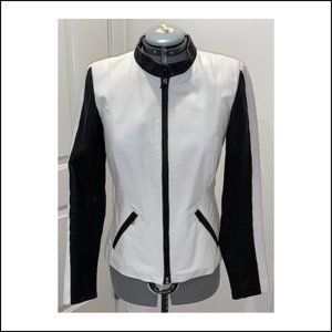 Danier Leather - White & Black Leather Jacket